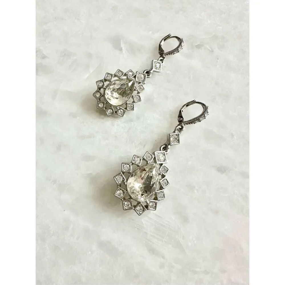 Givenchy tear drop sparkly earrings